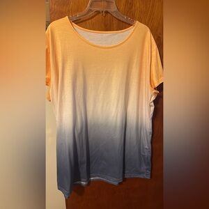 Gradient Orange and Blue Men's Shirt